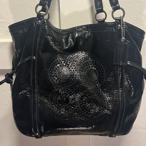 Large Navy Coach Purse - Picture 2 of 4